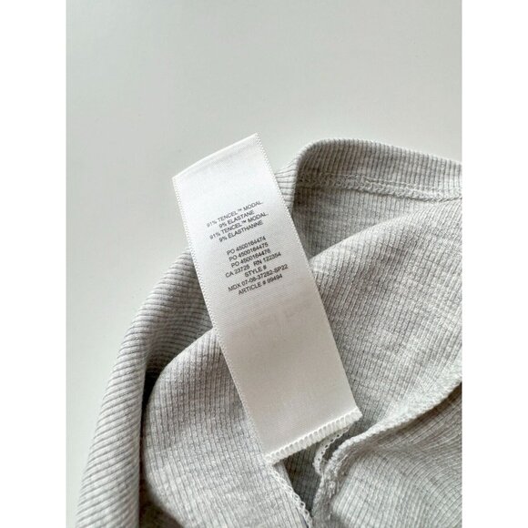 NWT Aritzia WILFRED FREE Go-To Grey Ribbed Jersey Mini T-Shirt Dress, Size M - Picture 8 of 13